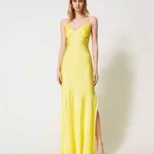 TWINSET Milano Long Sleeveless Slip Dress